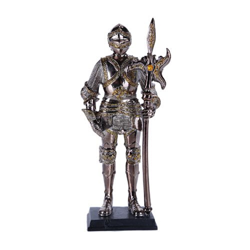 Medieval Suit Of Armor Knight Of Chivalry Halberdier 7 inches H Figurine Statue